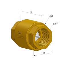 Clapet Anti Retour Série VRV - Øvide 3/4G