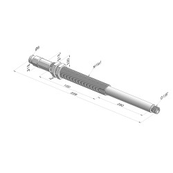 Ens. Ressort Série ER M18 - Z 80MM - Anti rotation - Raccord vide droit