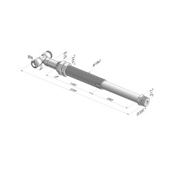Ens. Ressort Série ER M38 - Z 80MM - Anti rotation - Raccord vide en T