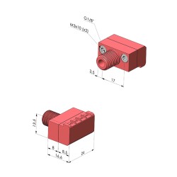 Buse de Soufflage à Jet Plat à 90° Série BJP - G1/8“