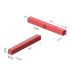 Buse de Soufflage à Jet Plat à 90° Série BJP - 3/8G