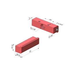 Buse de Soufflage à Jet Plat à 90° Série BJP - 1/4G