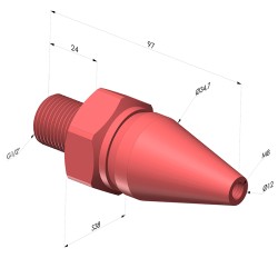 Buse de Soufflage à Jet Rond Série BS - G1/2"
