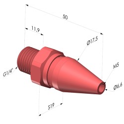 Buse de Soufflage à Jet Rond Série BS - G1/4"