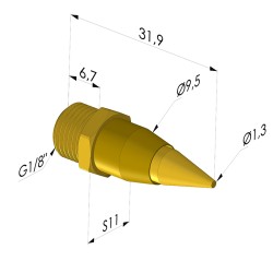 Buse de Soufflage à Jet Rond Série BS - G1/8"