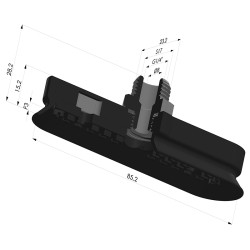 Ventouse Oblongue Série 4OF 85x23mm M14
