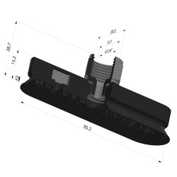 Ventouse Oblongue Série 4OF 85x23mm F14