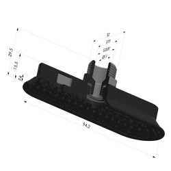 Ventouse Oblongue Série 4OF 94x32mm M38