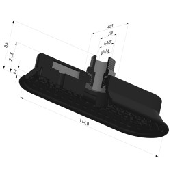Ventouse Oblongue Série 4OF 115x43mm M38