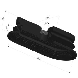 Ventouse Oblongue 1.5 Soufflets Série 4R 112x57.3 mm