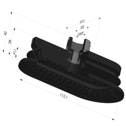 Ventouse Oblongue 1.5 Soufflets Série 4R 112x57.3 mm
