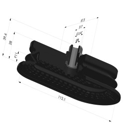 Ventouse Oblongue 1.5 Soufflets Série 4R 112x57.3 mm