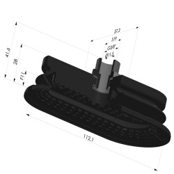 Ventouse Oblongue 1.5 Soufflets Série 4R 112x57.3 mm