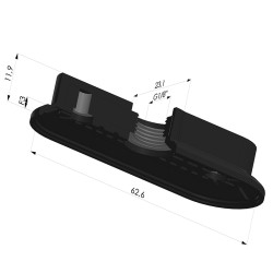 Ventouse Oblongue Série 4RP 63x23MM