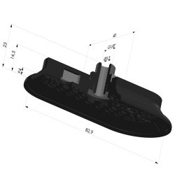Ventouse Oblongue Série 4RP 83x40MM