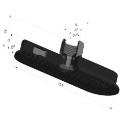 Ventouse Oblongue Série 4RP 93x32MM