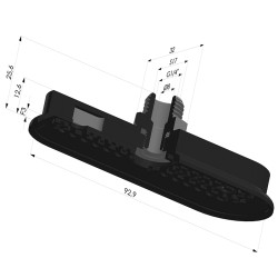 Ventouse Oblongue Série 4RP 93x32MM