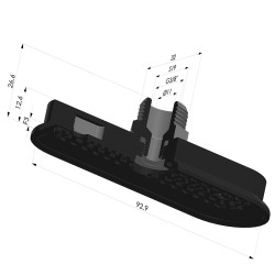 Ventouse Oblongue Série 4RP 93x32MM