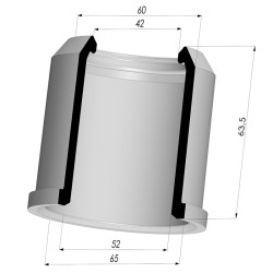 Membrane - Øext 65MM - Øint 52MM - H 63.5MM