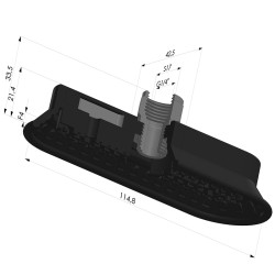 Ventouse Oblongue Série 4OF 115x43mm F14