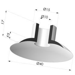 Ventouse Plate Série 5 Ø 39MM - Ventouse plus souple
