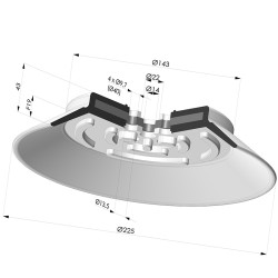 Ventouse plate série PFG Ø 225 mm