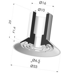 Ventouse plate série VCP Ø 33 mm