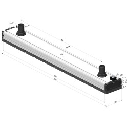 Caisson à vide avec canule et bande mousse - 130x1000 - Série CVM SV Édition